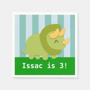 Guardanapo De Papel Tricerátops, Festa de aniversário de dinossauro