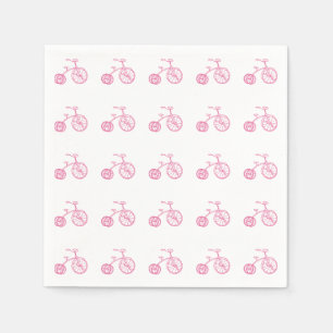 Guardanapo De Papel Triciclo feminino bonito do rosa do vintage