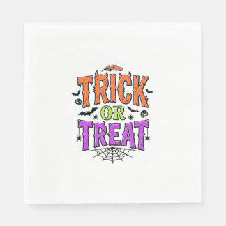 Guardanapo De Papel Trick Halloween Treat Funny Spider Web Retro_1