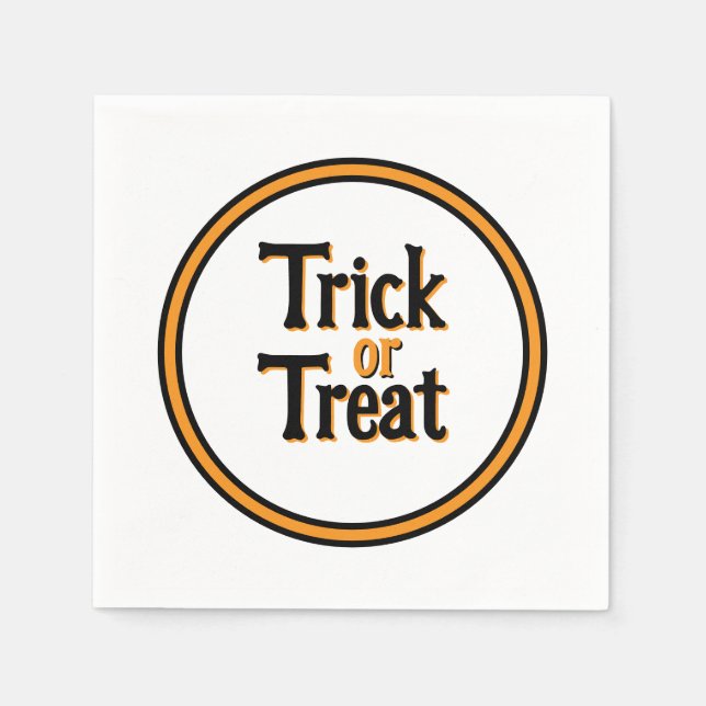 Guardanapo De Papel Trick or Treat Halloween (Frente)