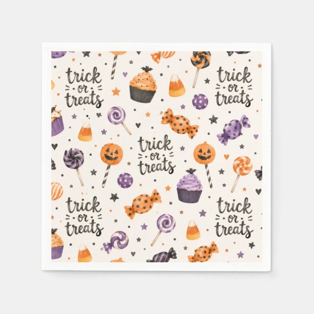 Guardanapo De Papel Trick or Treat Sweets (Frente)