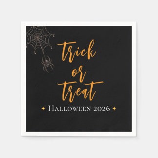 Guardanapo De Papel Trick or Treat Teia de Aranha Nome Personalizado -