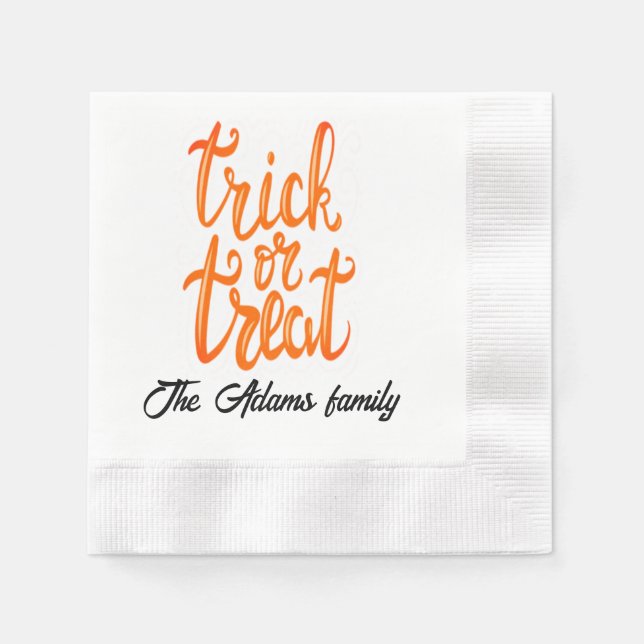 Guardanapo De Papel Trick ou trate Halloween (Frente)