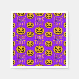 Guardanapo De Papel Trick ou Treine o Creepy Pumpkins Festa de Hallowe