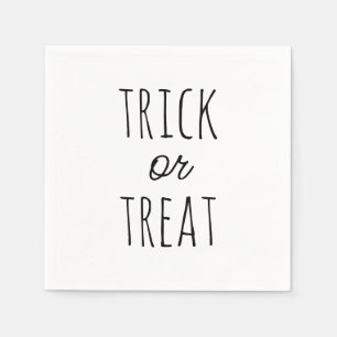 Guardanapo De Papel Trick ou Treine o Halloween Black & White Spooky
