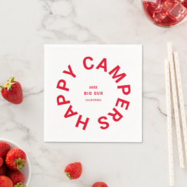 Guardanapo De Papel Trilha de acampamento Red Happy Personalizada