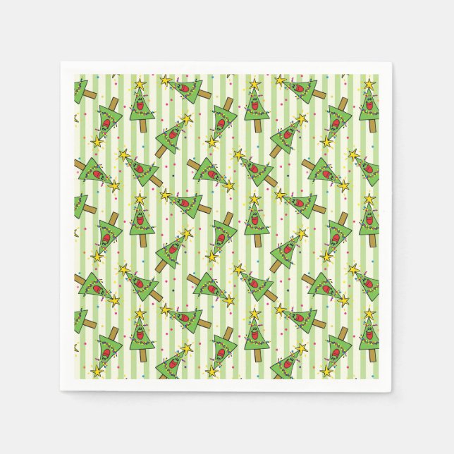 Guardanapo De Papel Trilha de Natal Corda de Luzes (Frente)