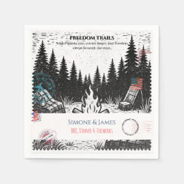 Guardanapo De Papel Trilhas da Liberdade Decoração de Acampamento Fogu