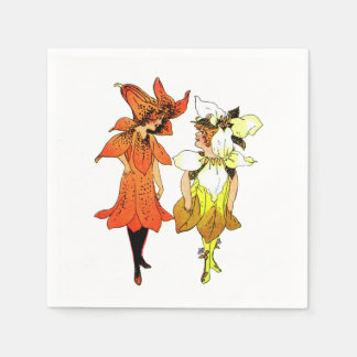 Guardanapo De Papel Trillium e Tiger-Lily, Flores Whimsical
