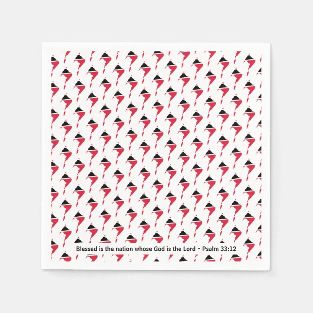 Guardanapo De Papel TRINIDAD e TOBAGO Map Documento de Escritura Perso (Frente)