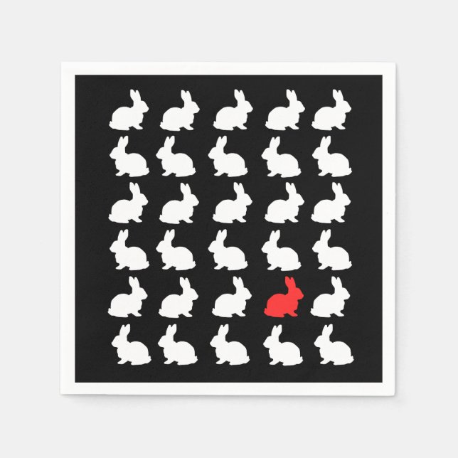 Guardanapo De Papel Trinta e Felizes Papéis de Bunnies (Frente)