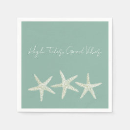 Guardanapo De Papel Trio de Estrelas-do-Mar em Aquarela