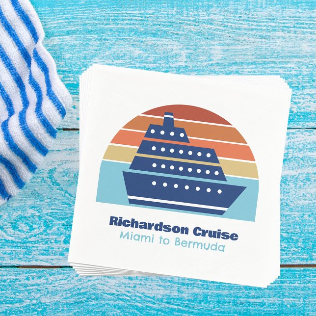 Guardanapo De Papel Trip Personalizada da Família de Navios de Cruzeir (Criador carregado)