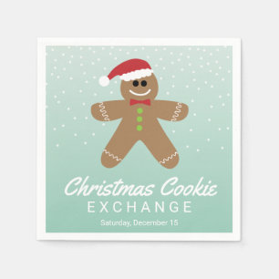 Guardanapo De Papel Troca bonito do biscoito do Natal do homem de