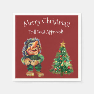 Guardanapo De Papel Troll de Natal barato e Delícia de Árvore