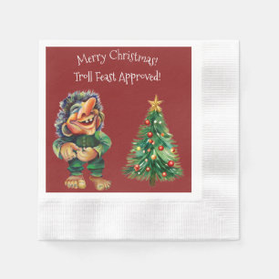Guardanapo De Papel Troll de Natal barato e Delícia de Árvore