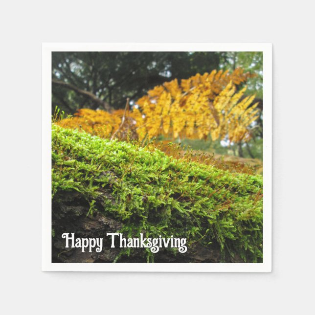 Guardanapo De Papel Tronco de Árvore em Moisés Lush - Ação de Graças P (Frente)