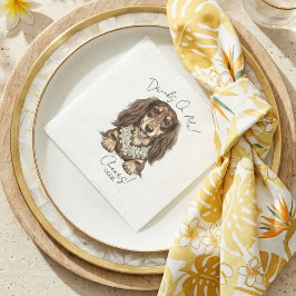 Guardanapo De Papel Tropical Dachshund Wedding Drinks On Me
