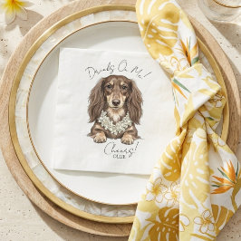 Guardanapo De Papel Tropical Dachshund Wedding Drinks On Me