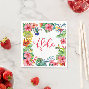 Guardanapo De Papel Tropical Floral Hibiscus Aloha Partido Havaiano