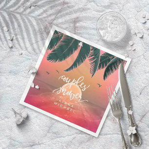 Guardanapo De Papel Tropical Isle Sunrise Casal Pink ID581