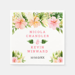 Guardanapo De Papel Tropical Jungle Floral Wedding