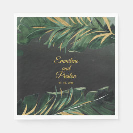 Guardanapo De Papel Tropical Palm Weding 6" Quadrado Luncheon Napkins