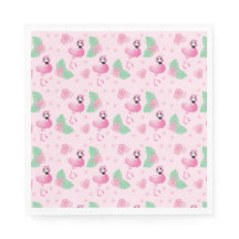 Tropics Flamingo Bird Flower Patterno Tropical Ros