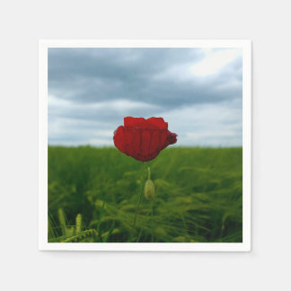 Guardanapo De Papel Trotz allem rot – Mohnblume Naturfoto Serviette