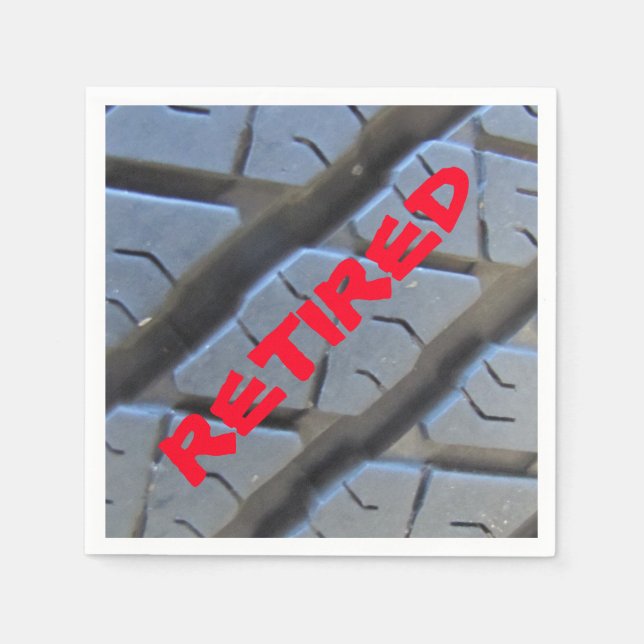 Guardanapo De Papel Truck Tire Retirement Cocktail Paper Napkins! (Frente)