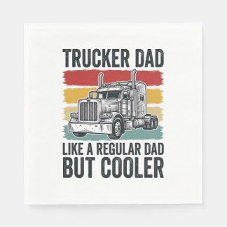 Guardanapo De Papel Trucker Dad Like a Regular Dad But Cooler Shirt_1