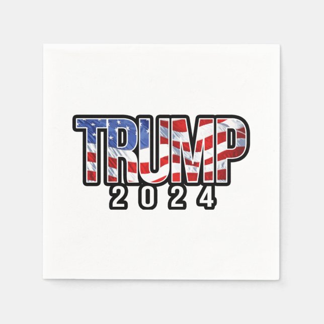 Guardanapo De Papel Trump 2024 Cartas de Bloco Patriótico (Frente)