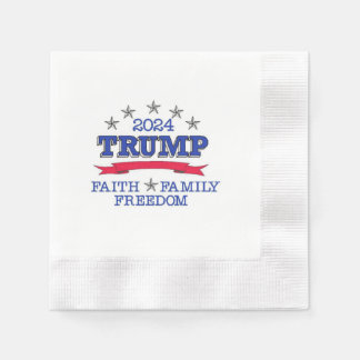 Guardanapo De Papel Trump 2024 Faith Family Freedom
