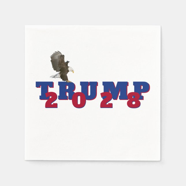 Guardanapo De Papel Trump 2028 Com Águia Careca (Frente)