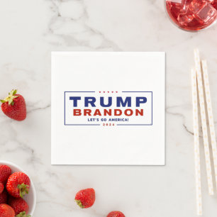 Guardanapo De Papel Trump Brandon 2024™ Documento eleitoral Napkins
