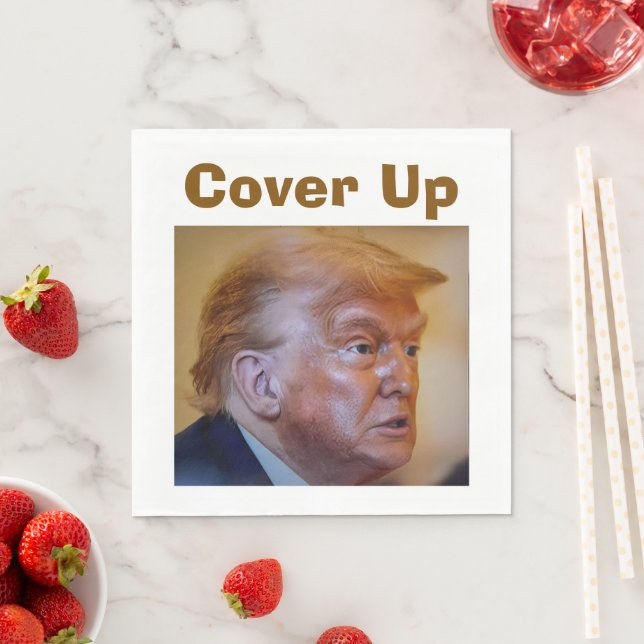 Guardanapo de papel Trump/encobrimento (Insitu)
