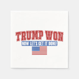 Guardanapo De Papel Trump Ganhou Agora Vamos