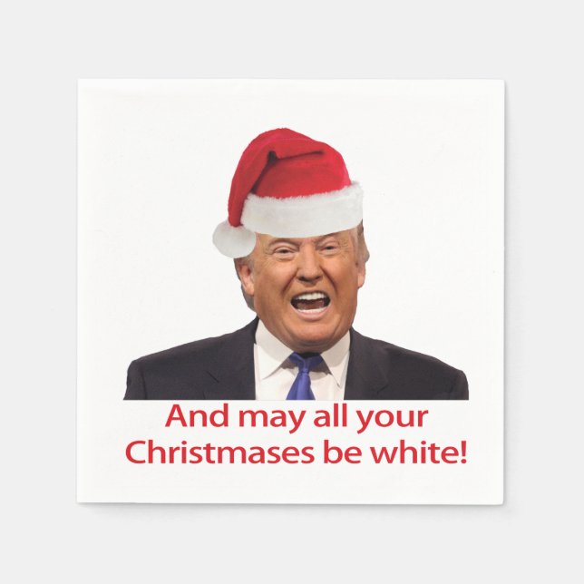 Guardanapo De Papel Trump. Sonhando com um Natal Branco (Frente)