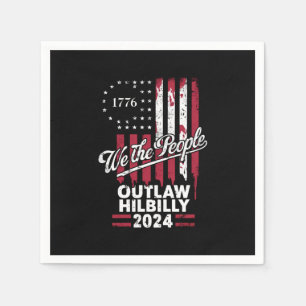 Guardanapo De Papel Trump Vance 2024 Donald Trump Fora da Lei Hillbill