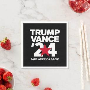 Guardanapo De Papel Trump Vance 2024 Voto Trump 2024 Eleição