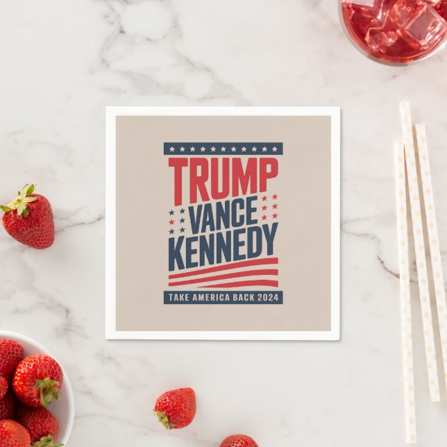 Guardanapo De Papel Trump Vance Kennedy Retome A América 2024 (Insitu)
