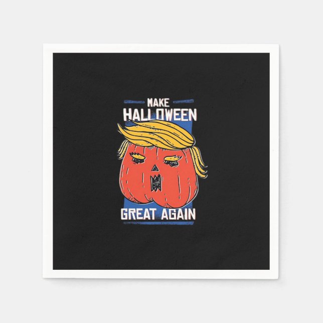 Guardanapo De Papel Trumpkin Halloween Pupmkin Clássico (Frente)