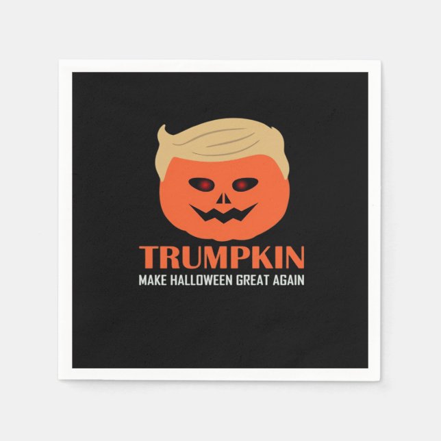 Guardanapo De Papel Trumpkin Torna O Excelente De Halloween Novamente  (Frente)