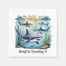 Tubarão Sob O Aniversário Do Sea Boy