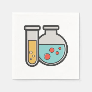 Guardanapo De Papel Tubo de teste de química e copo