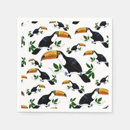 Guardanapo De Papel Tucanos Tropicais - Selva Divertida