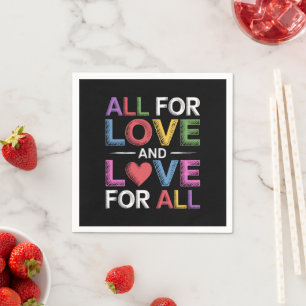 Guardanapo De Papel Tudo Pelo Amor E Amor Para Todos Mês do Orgulho LG