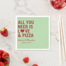 Tudo que você precisa é amor e pizza Casamento Mod