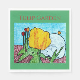 Guardanapo De Papel Tulipa no Jardim
