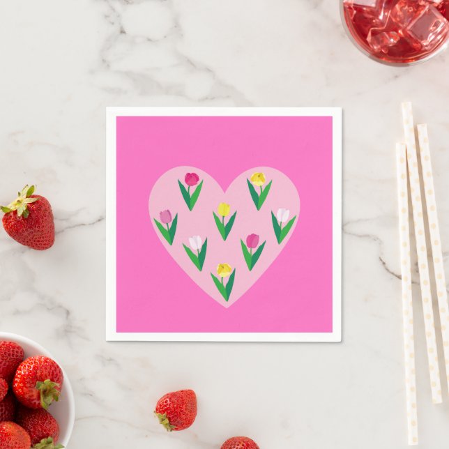 Guardanapo De Papel Tulipas adoráveis. (Insitu)
